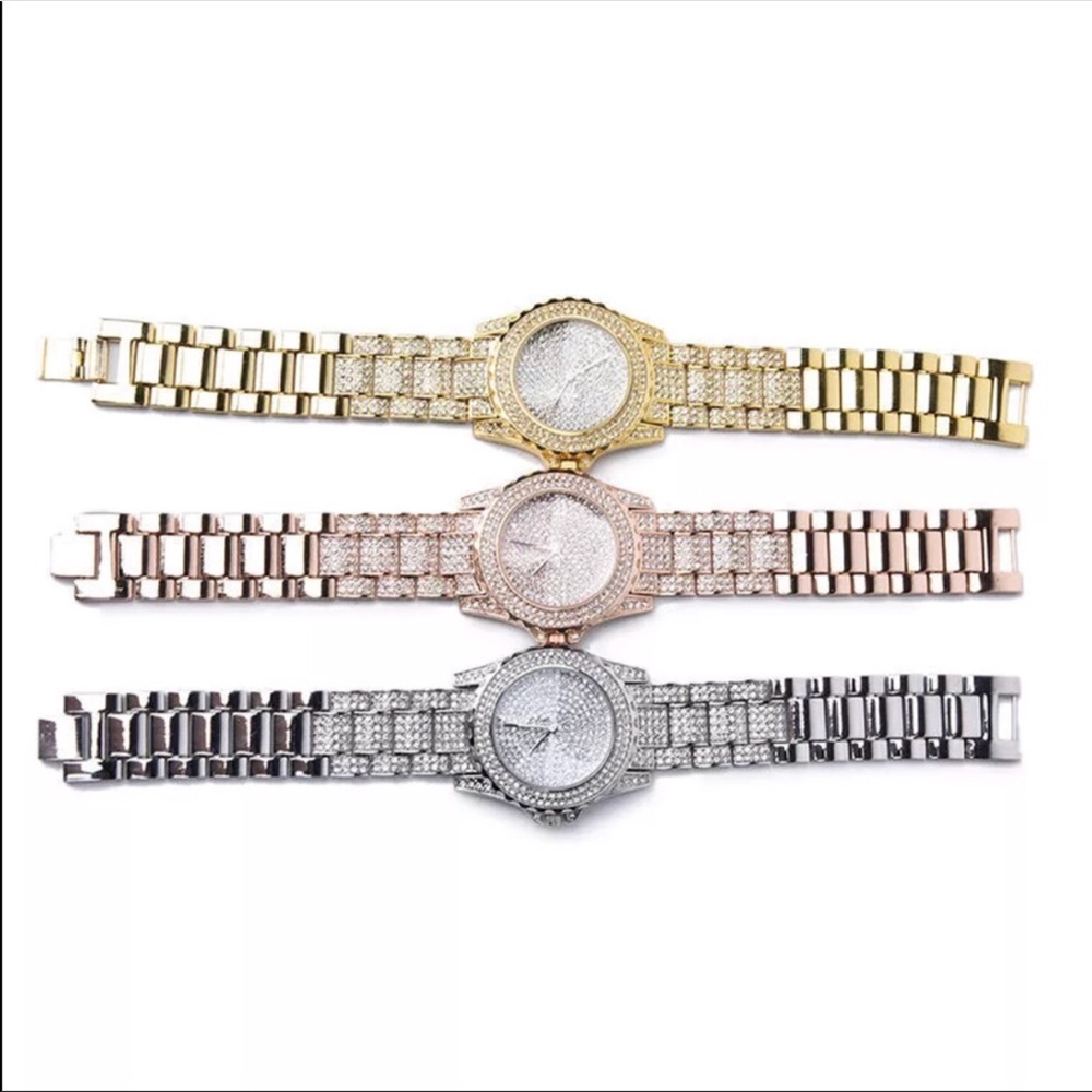 🎁SALE Silver Bling Rhinestone Crystal Watch - Picture 3 of 7
